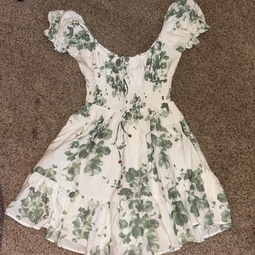 Floral Tie Mini Dress